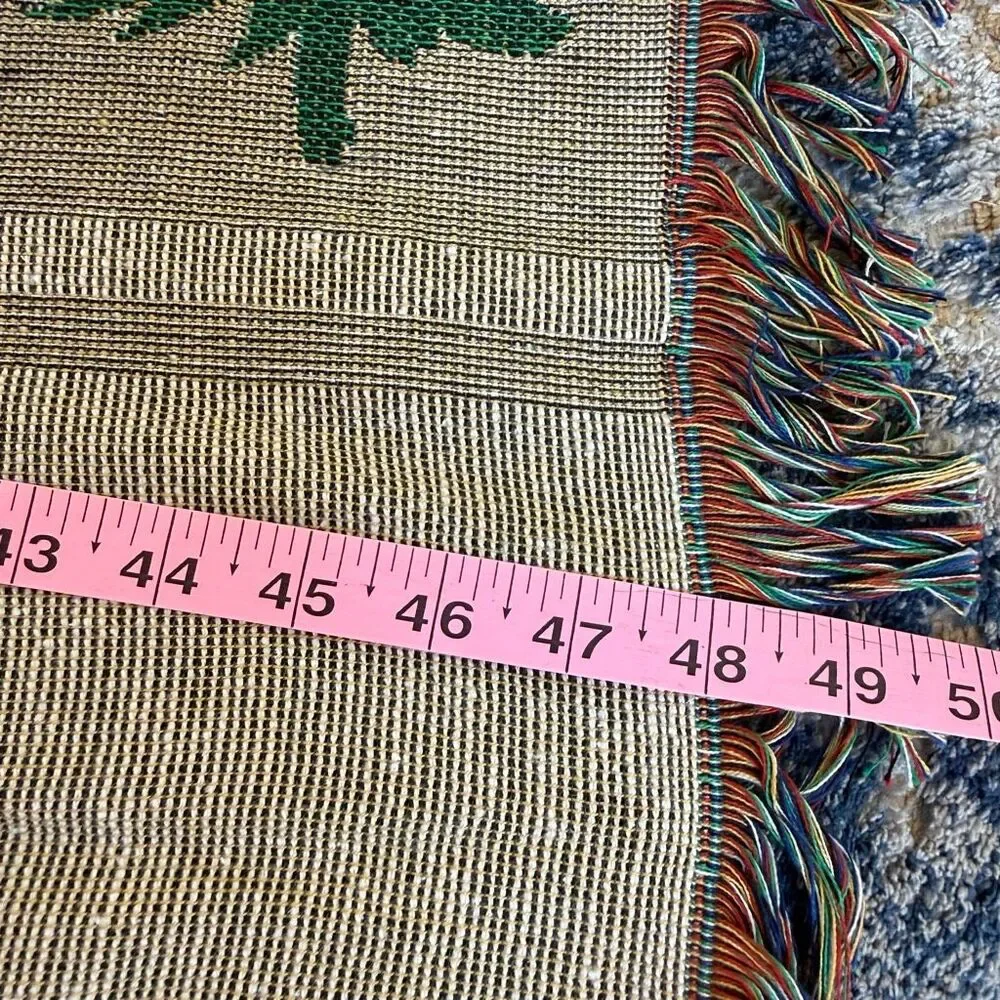 Life Is Better Around the Campfire Woven Throw Blanket Cabin Camping 48x59